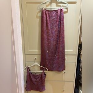 Carmen Marc Valvo 2 piece beaded dress